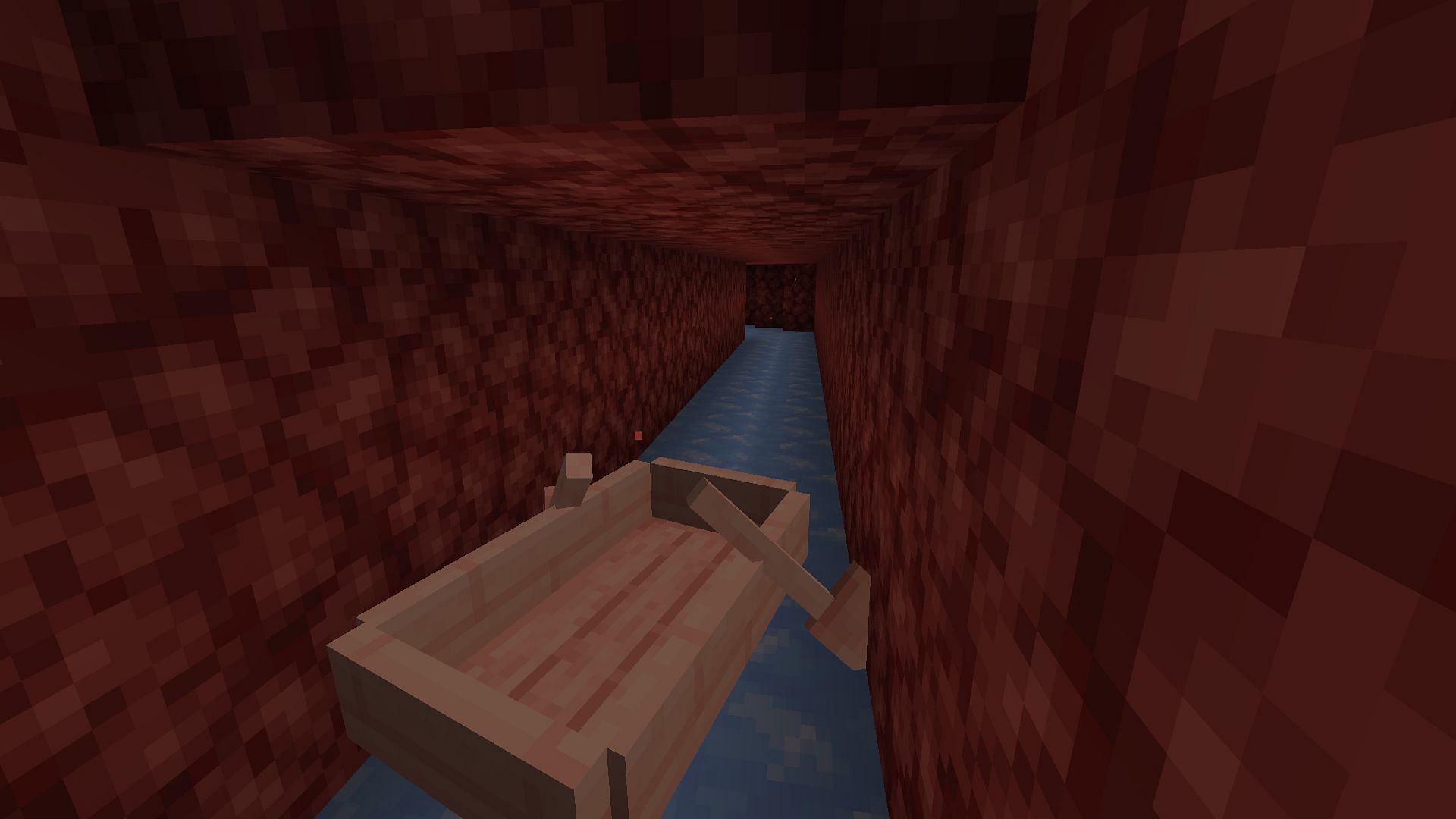 A basic ice Nether tunnel (Image via Mojang)